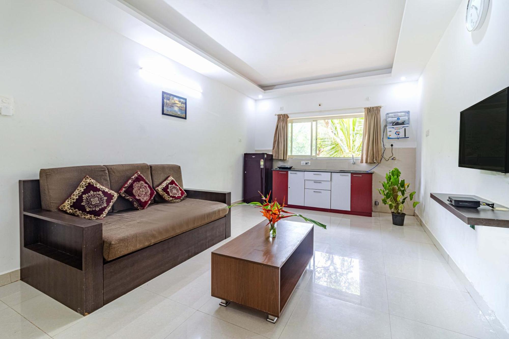 4Bhk Sparkling Apartment Near Beach Pool & Bar 2Bhkx2 바가토르 객실 사진