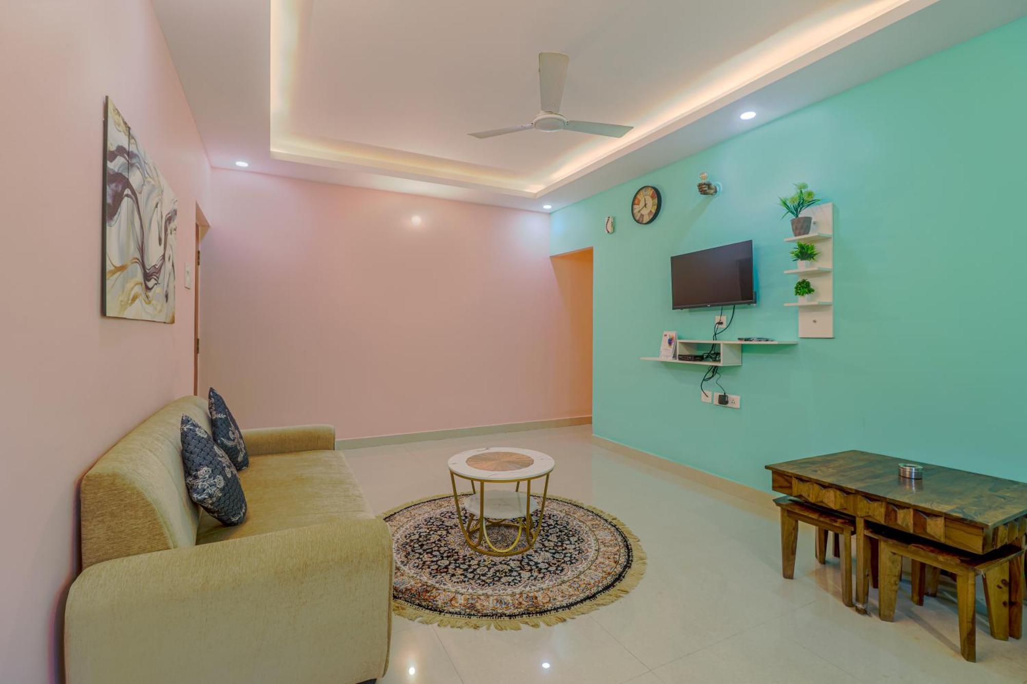 4Bhk Sparkling Apartment Near Beach Pool & Bar 2Bhkx2 바가토르 객실 사진